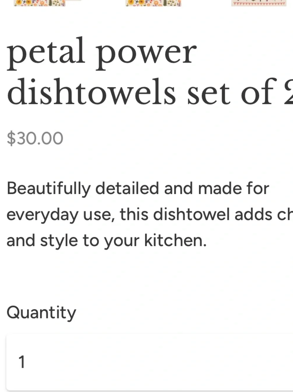 DANICA STUDIOS NEW petal power dishtowels -set of 2